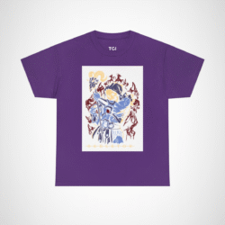 SKELETOR graphic t-shirt showcasing an intense villain design Purple colour