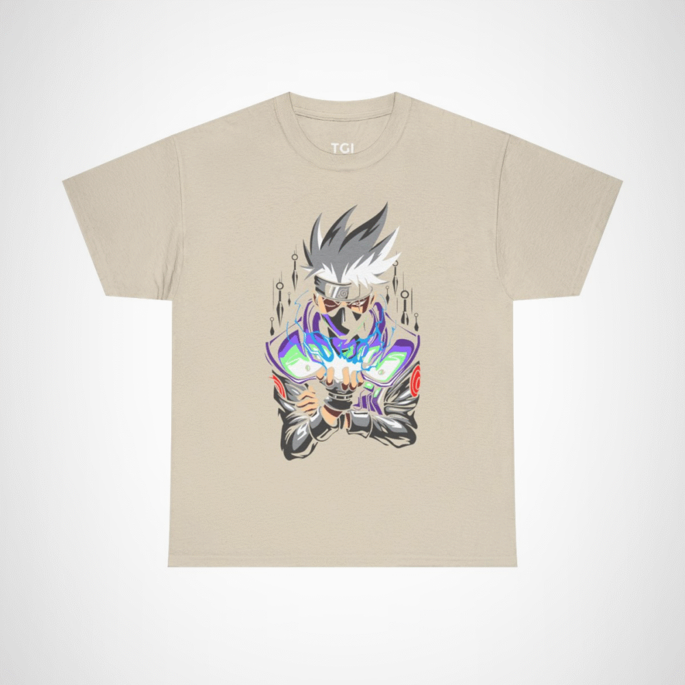 Epic Ninja Master T-Shirt featuring a powerful ninja design Sand colour