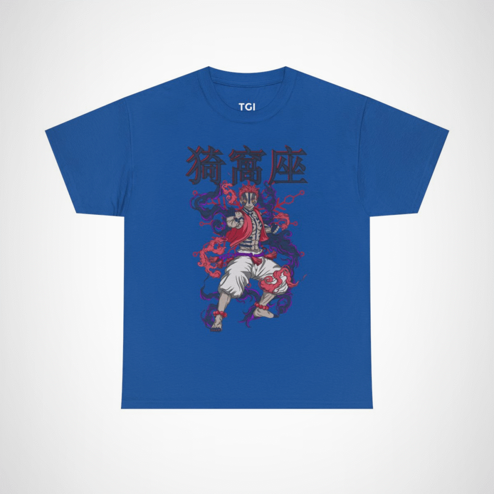 Mystical Warrior Graphic Tee with vibrant colors and intricate design Royal colour
