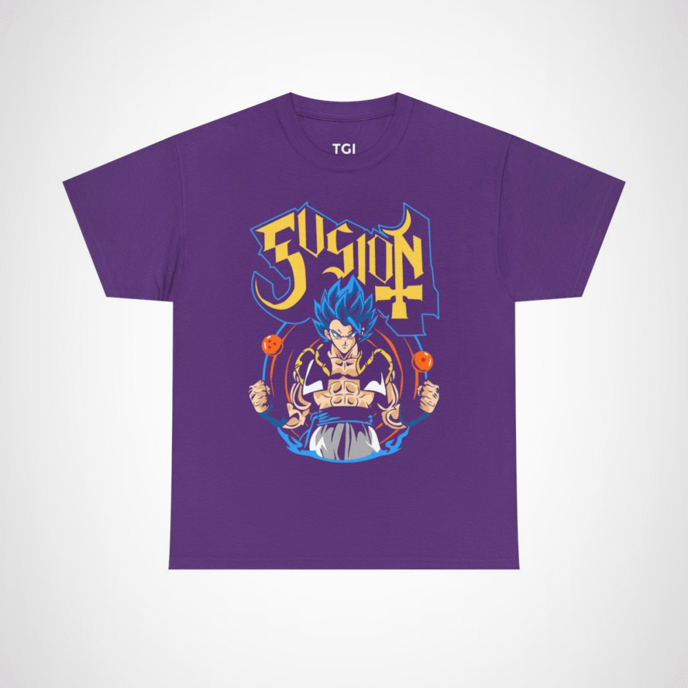 Epic Fusion T-Shirt featuring a stylish anime design for fans Purple colour