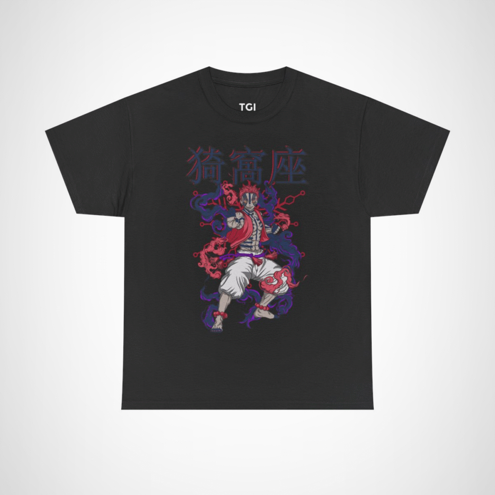 Mystical Warrior Graphic Tee with vibrant colors and intricate design Black colour