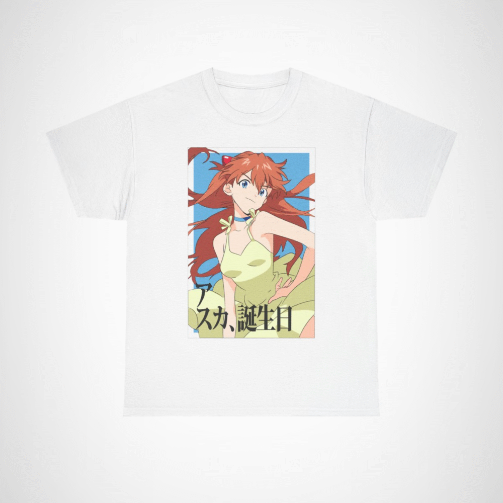 Asuka Birthday Anime T-Shirt for anime lovers White colour