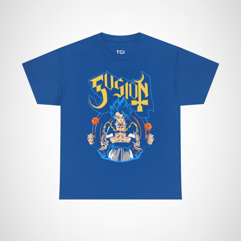 Epic Fusion T-Shirt featuring a stylish anime design for fans Royal colour
