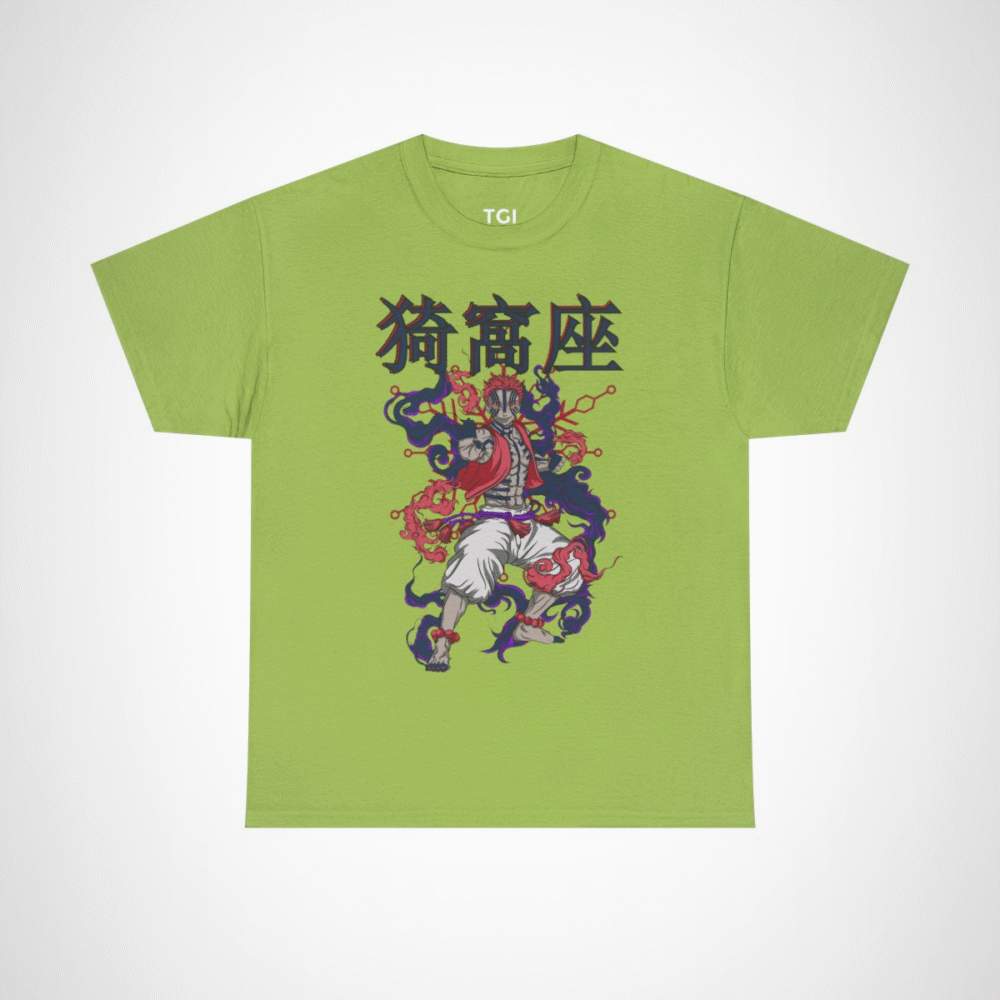 Mystical Warrior Graphic Tee with vibrant colors and intricate design Kiwi colour