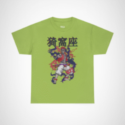 Mystical Warrior Graphic Tee with vibrant colors and intricate design Kiwi colour