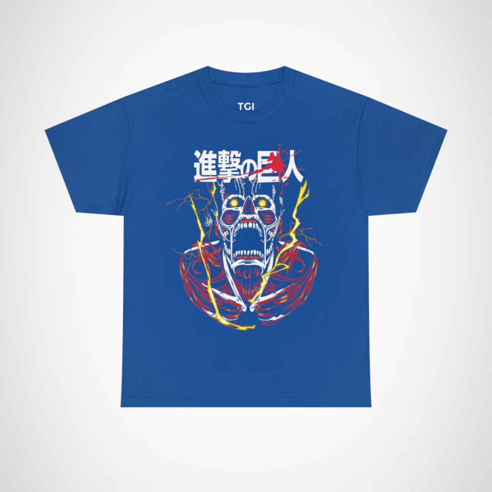 Epic Titan Roar T-Shirt inspired by Attack on Titan Royal colour