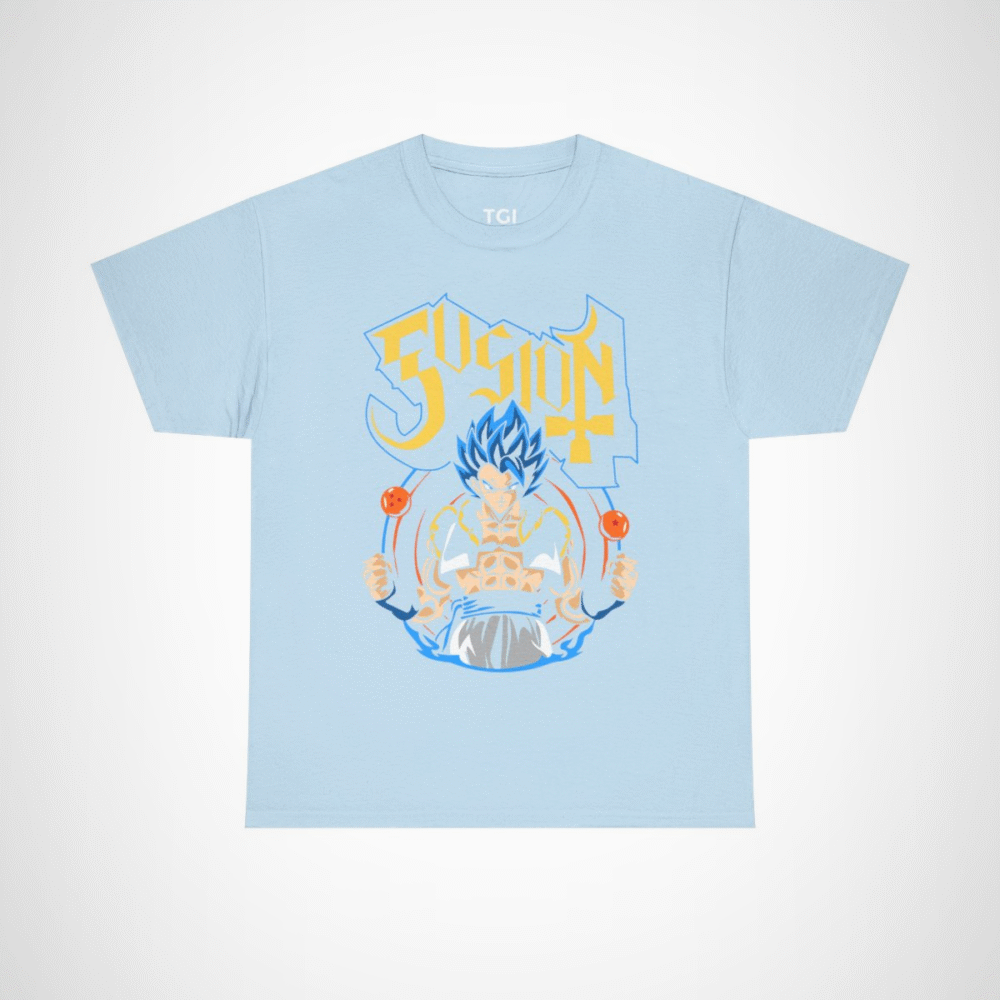 Epic Fusion T-Shirt featuring a stylish anime design for fans Light Blue colour