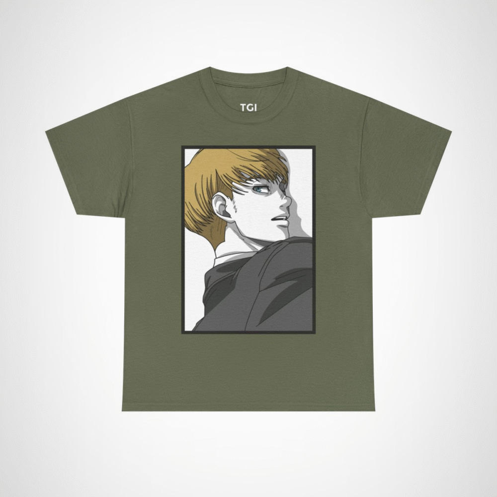 Anime Character T-Shirt - Stylish Design for Anime Fans Military Green colour