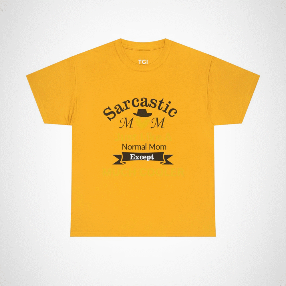 Just Like A Heart Except Much Cooler T-Shirt - playful and unique design Gold colour