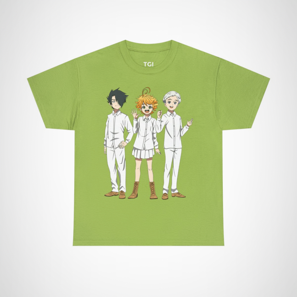 Cute Anime Trio T-Shirt designed for anime lovers Kiwi colour