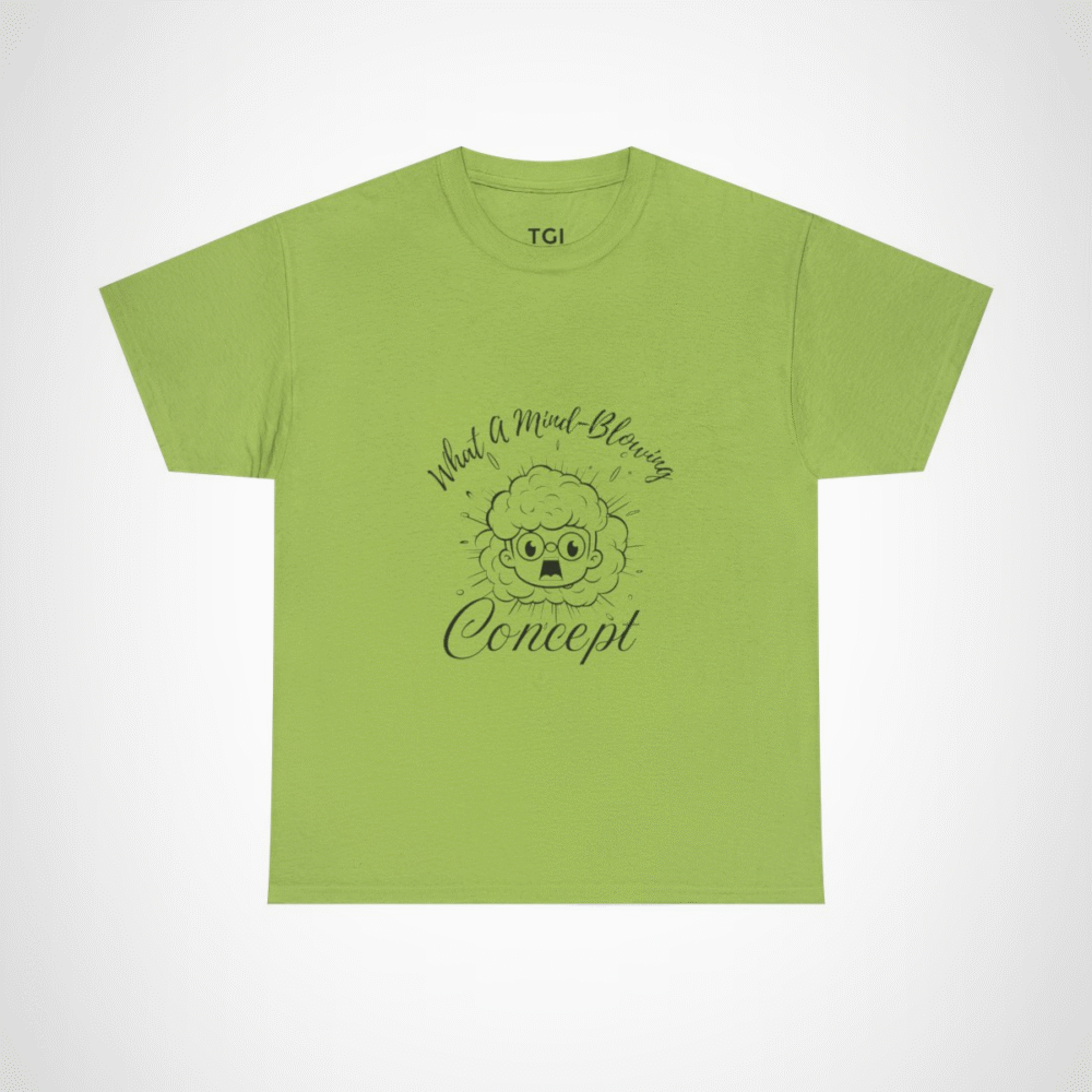 Explosive Genius Graphic Tee featuring a quirky character and vibrant design Kiwi colour