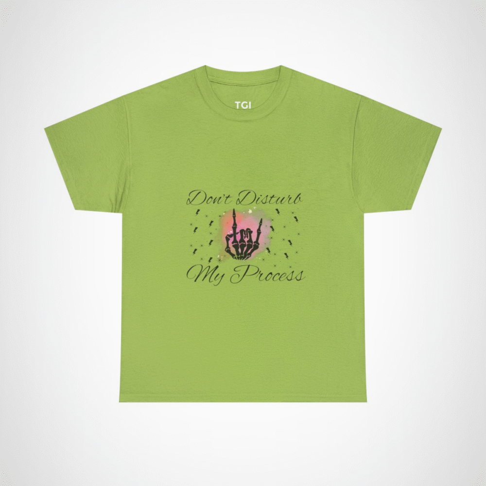 Radiant Skeleton Hand T-Shirt design on pastel background Kiwi colour