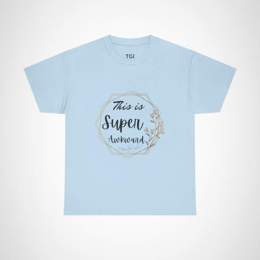 Floral frame design T-Shirt for nature enthusiasts Light Blue colour