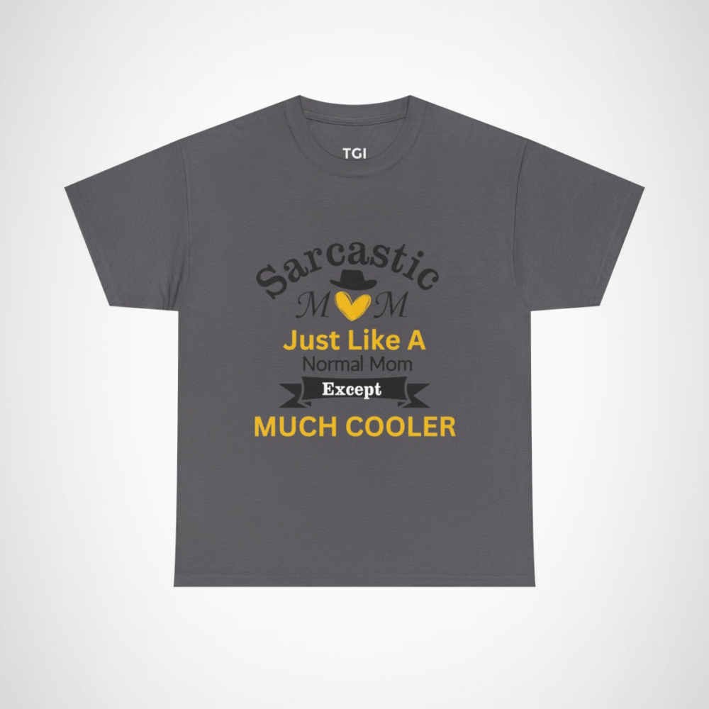 Just Like A Heart Except Much Cooler T-Shirt - playful and unique design Charcoal colour