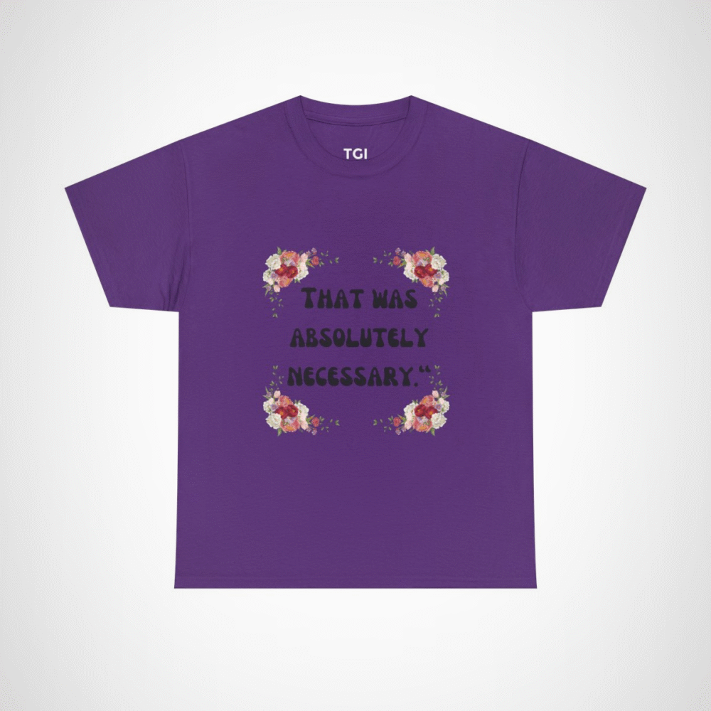 Floral Elegance T-Shirt showcasing vibrant blooms for spring fashion Purple colour