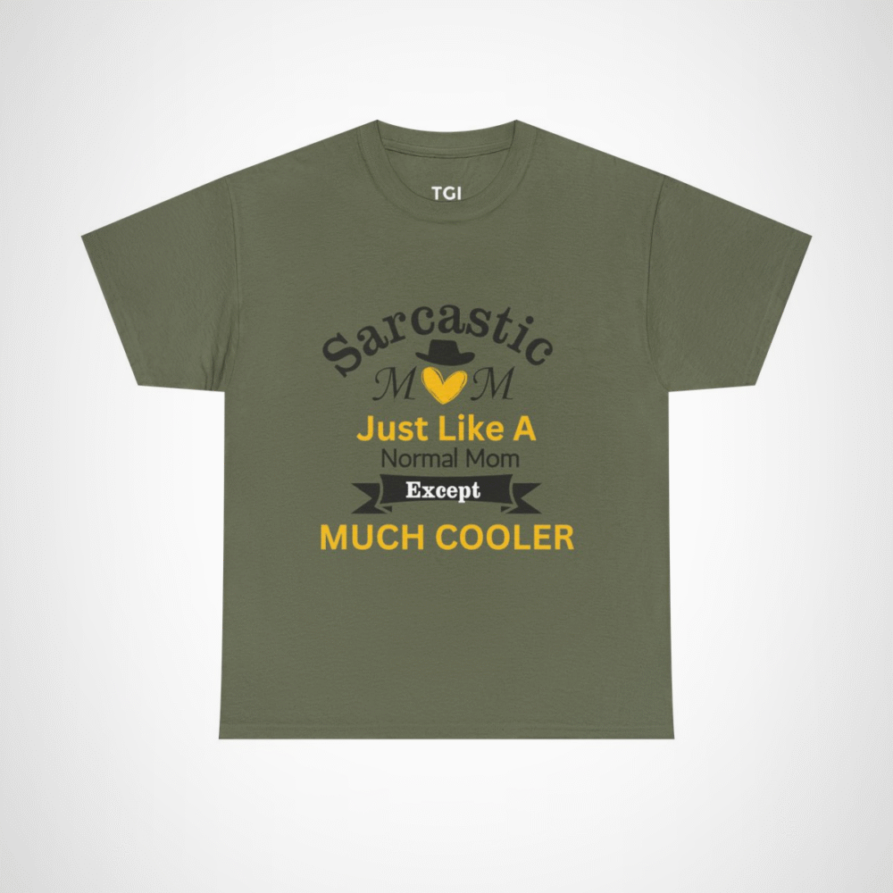 Just Like A Heart Except Much Cooler T-Shirt - playful and unique design Military Green colour