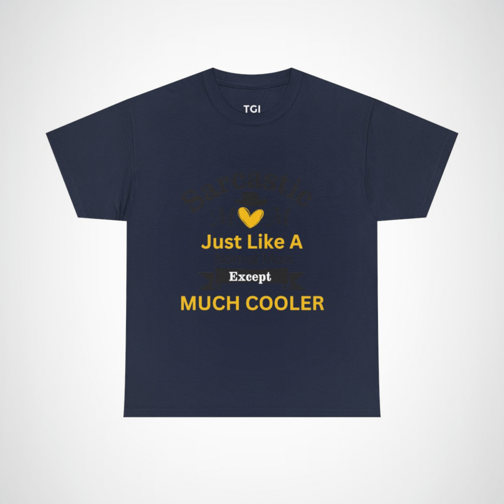 Just Like A Heart Except Much Cooler T-Shirt - playful and unique design Navy colour
