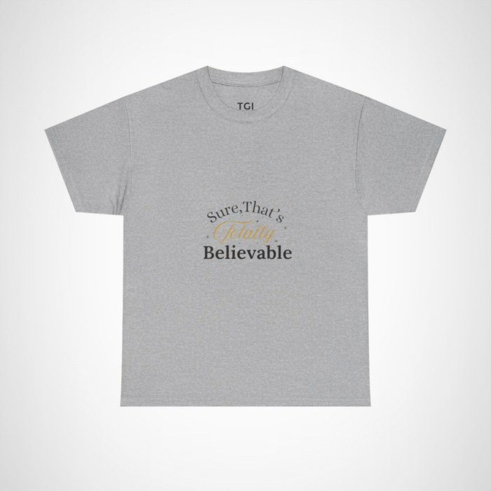 Totally Awesome Script T-Shirt for casual outings Sport Grey colour