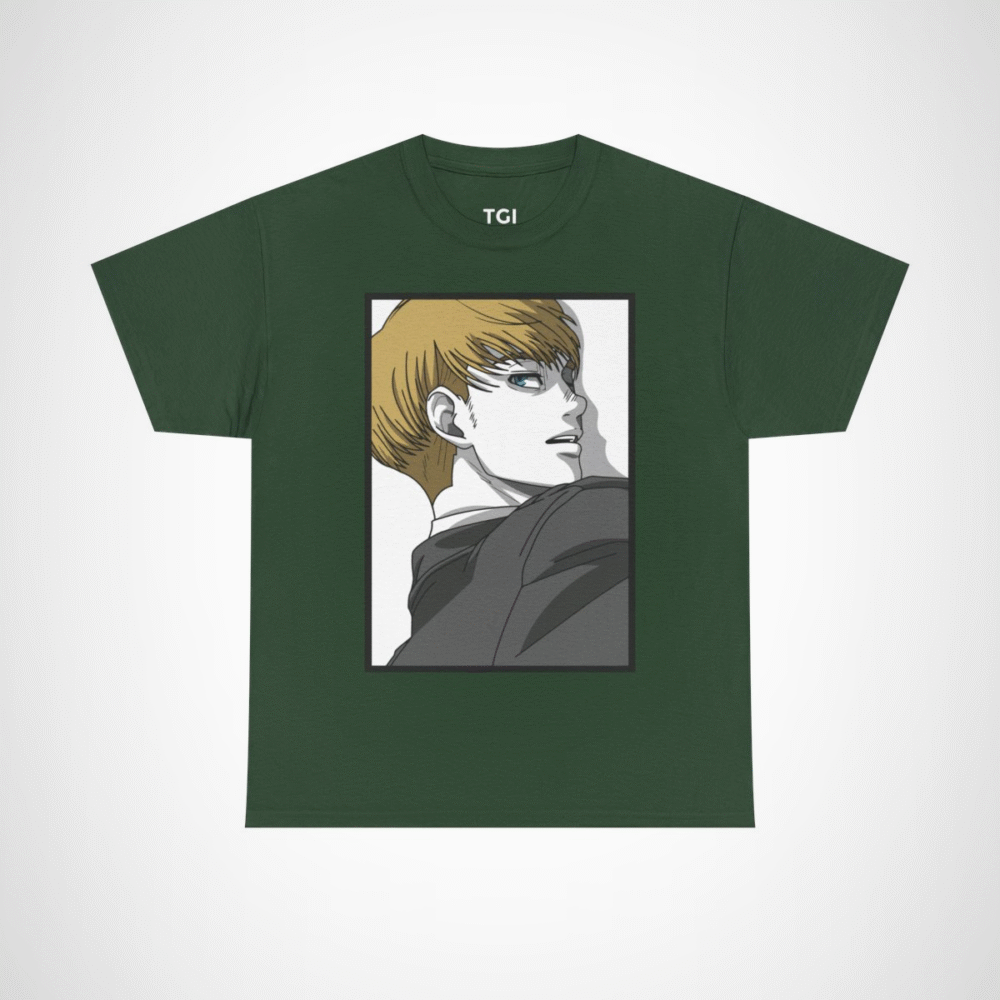 Anime Character T-Shirt - Stylish Design for Anime Fans Forest Green colour