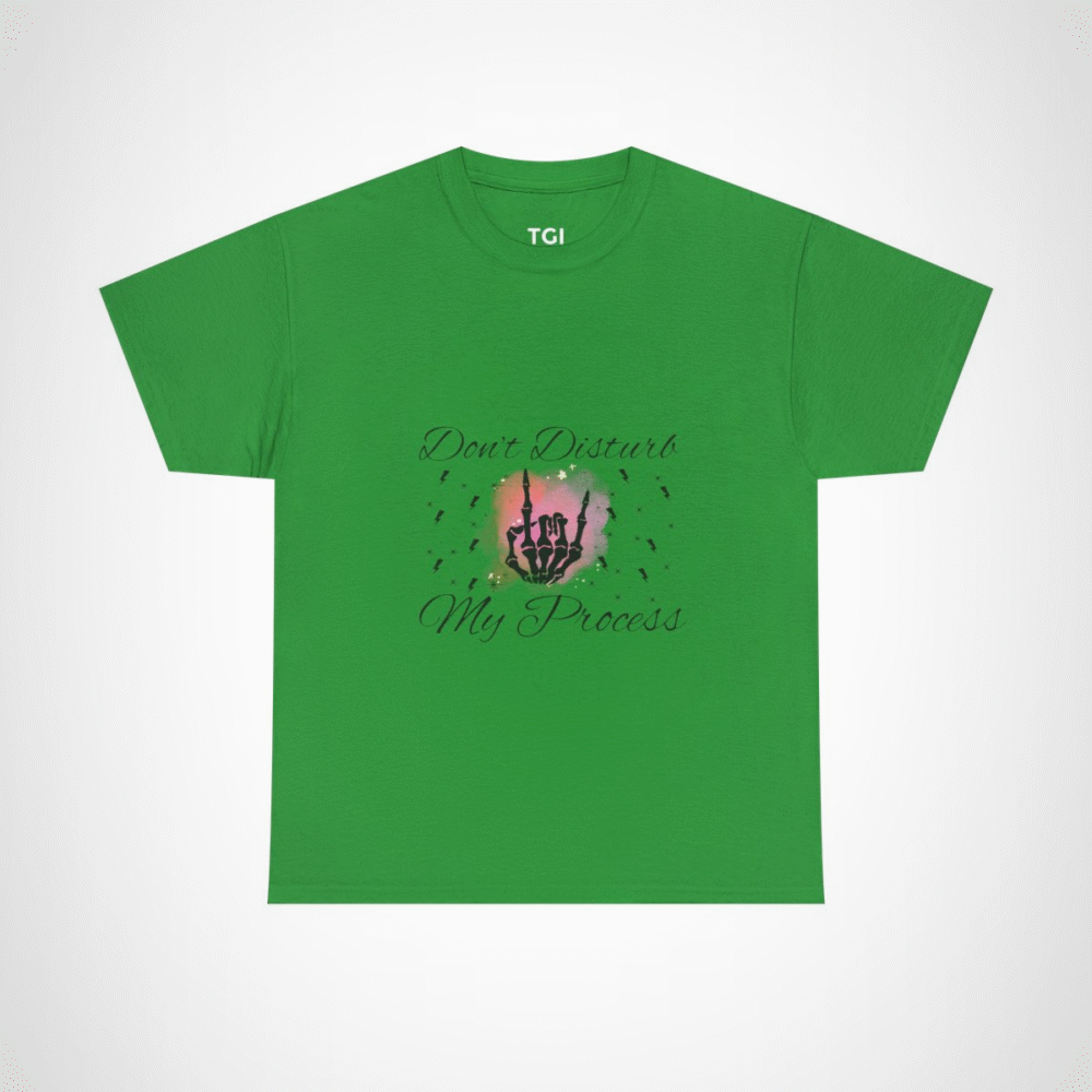 Radiant Skeleton Hand T-Shirt design on pastel background Irish Green colour