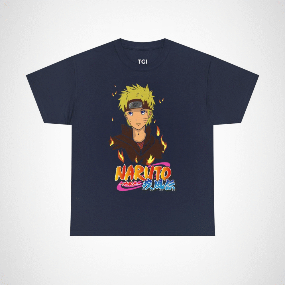 Naruto Inspired Graphic T-Shirt for Anime Fans Navy colour