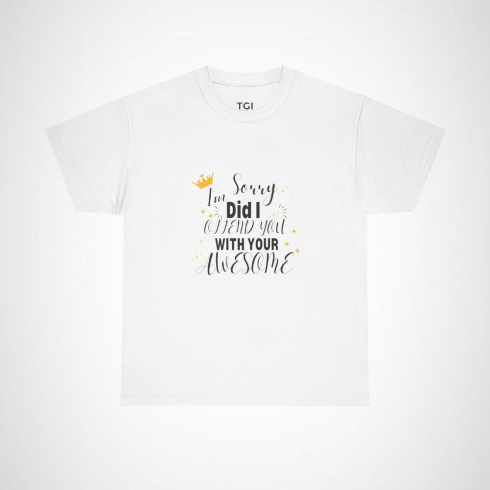 Crown graphic on Sorry, Offend You? Awesome T-shirt White colour