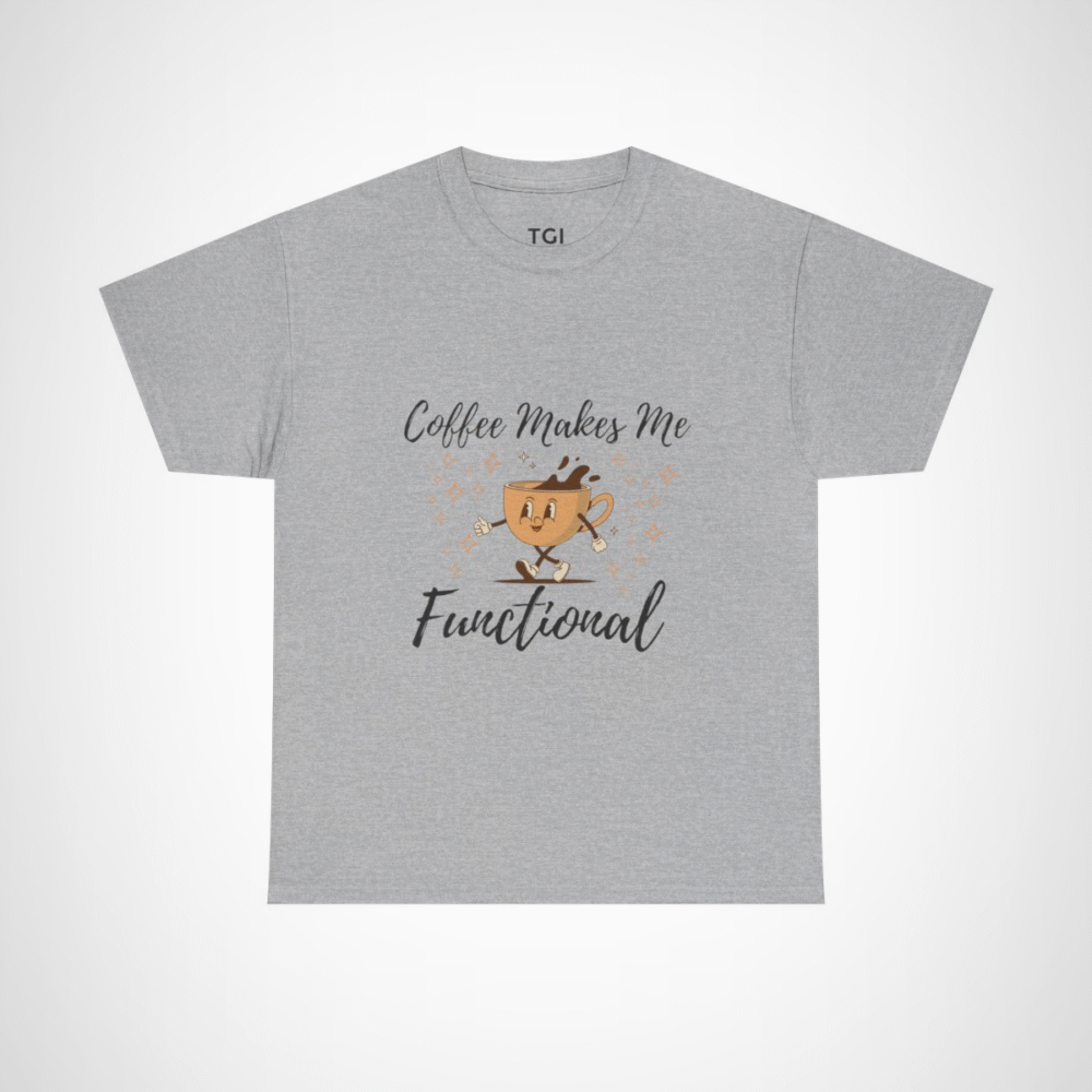 Cute running coffee cup t-shirt for coffee lovers Sport Grey colour