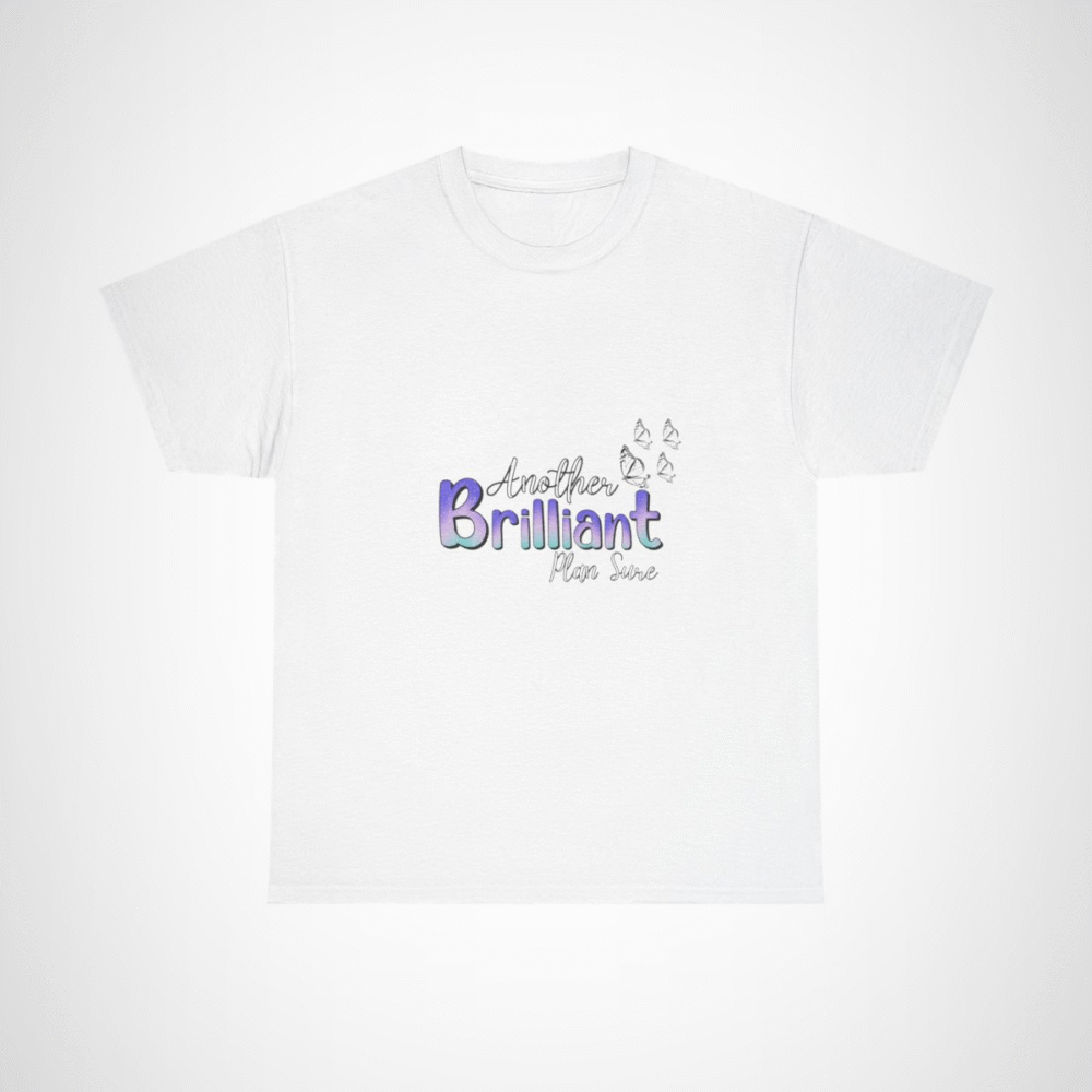 Brilliant Text T-Shirt with Shimmering Design White colour