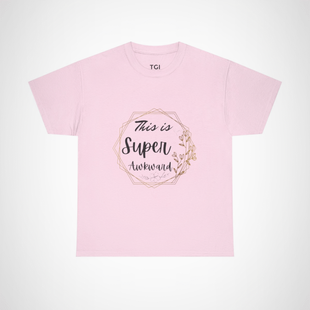 Floral frame design T-Shirt for nature enthusiasts Light Pink colour
