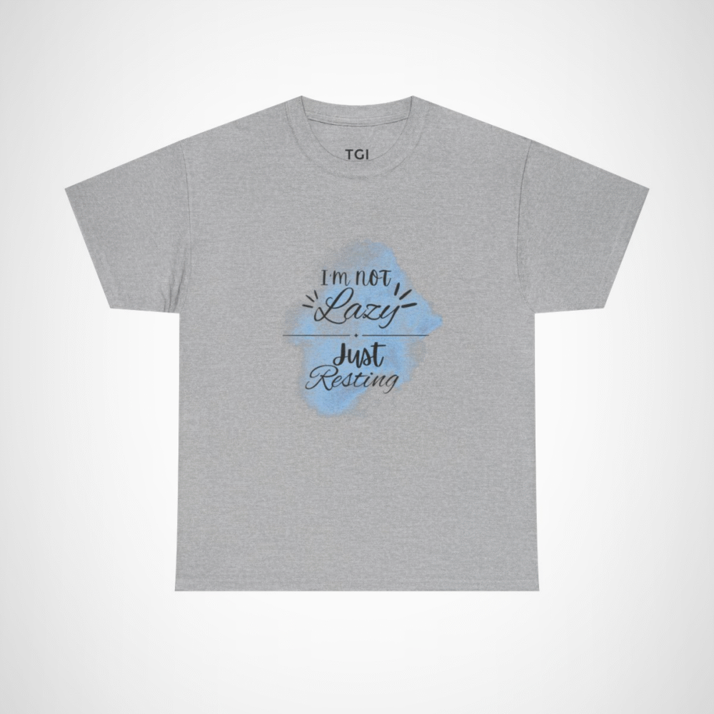 I'm Not Lazy, Just Resting T-Shirt - Humorous Relaxation Tee for Casual Wear Sport Grey colour