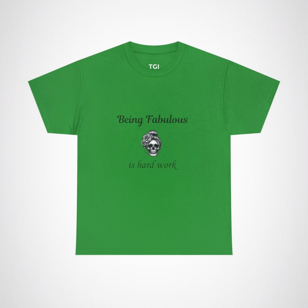 Gothic Skull and Roses Vintage T-Shirt with intricate design Irish Green colour