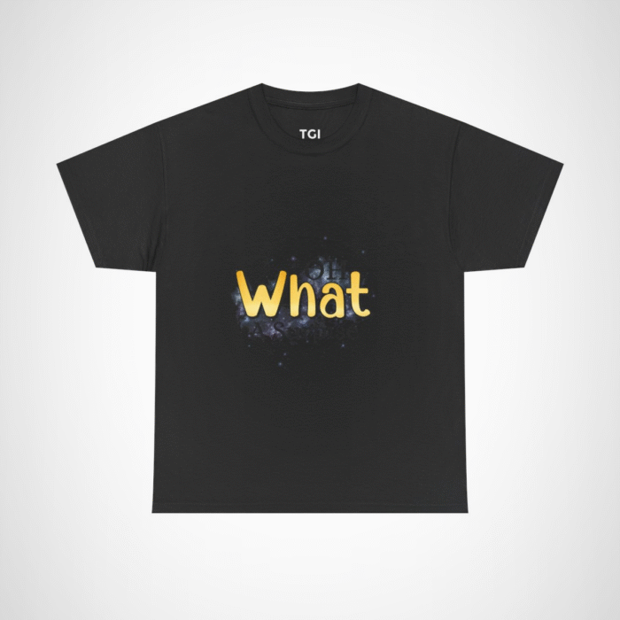 Oh What A Surprise fun and quirky t-shirt design Black colour