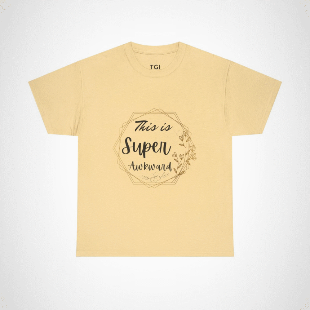 Floral frame design T-Shirt for nature enthusiasts Yellow Haze colour
