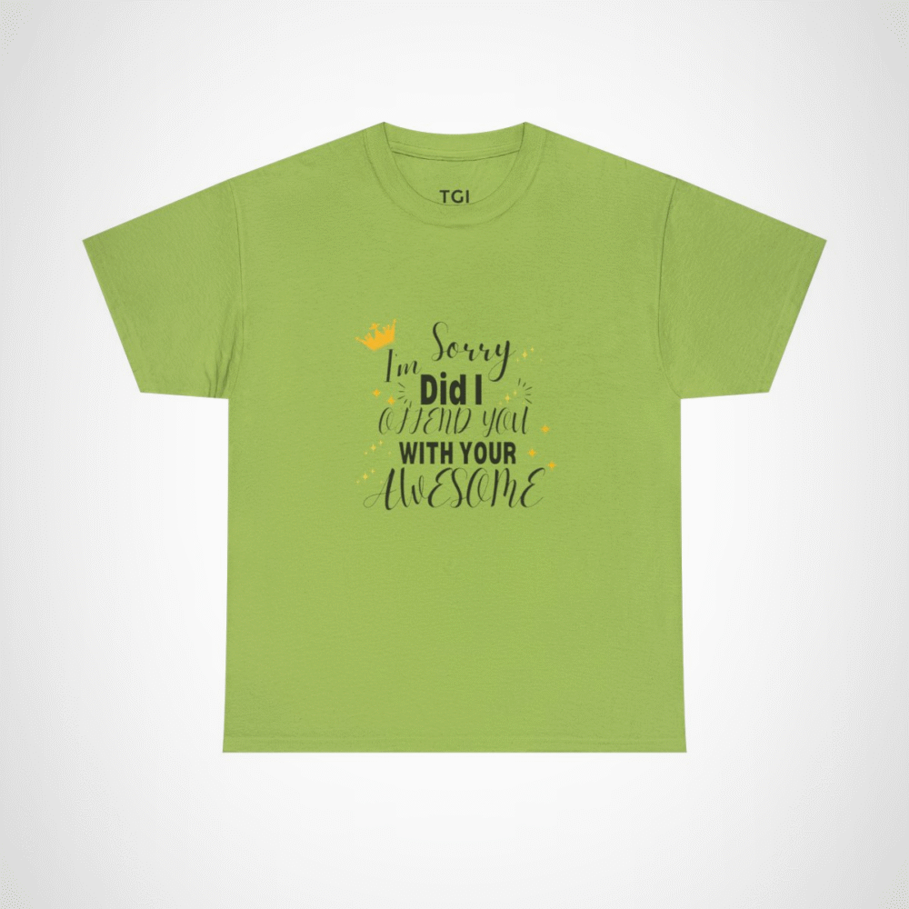 Crown graphic on Sorry, Offend You? Awesome T-shirt Kiwi colour