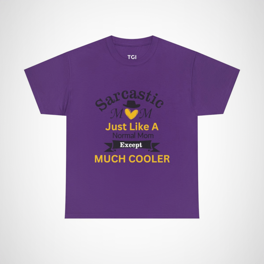 Just Like A Heart Except Much Cooler T-Shirt - playful and unique design Purple colour