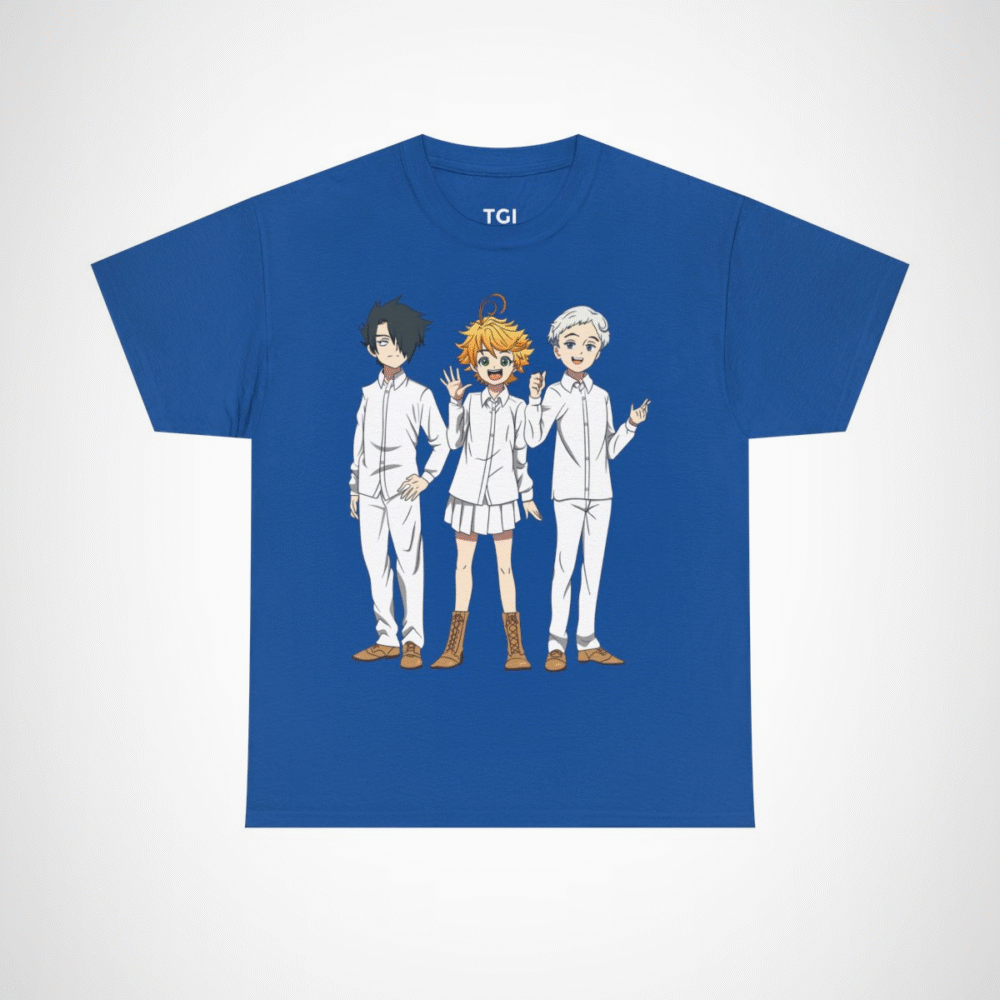 Cute Anime Trio T-Shirt designed for anime lovers Royal colour