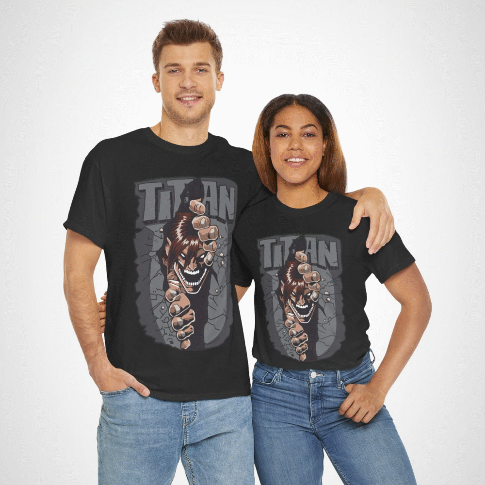 Epic Titan Breaking Through T-Shirt featuring a dramatic Titan design