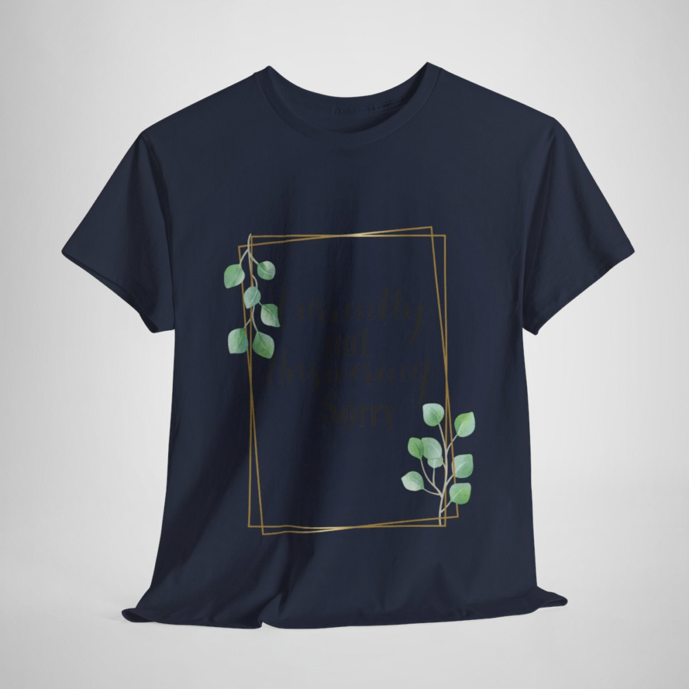 Elegant Leaf Frame T-Shirt designed for nature enthusiasts