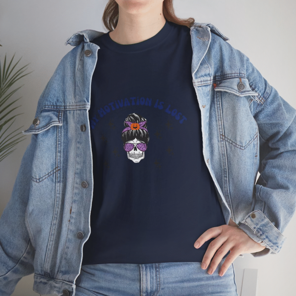 Skull Princess T-Shirt with the phrase My Motivation is Lost