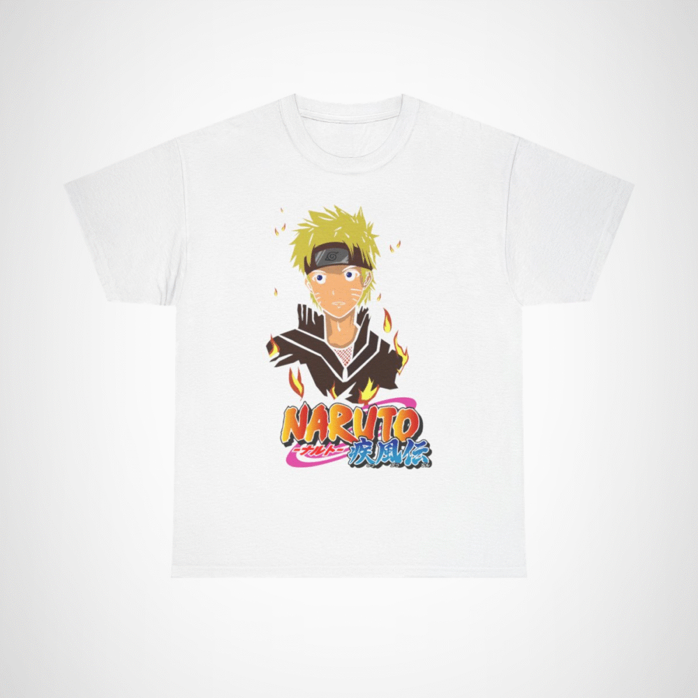 Naruto Inspired Graphic T-Shirt for Anime Fans White colour