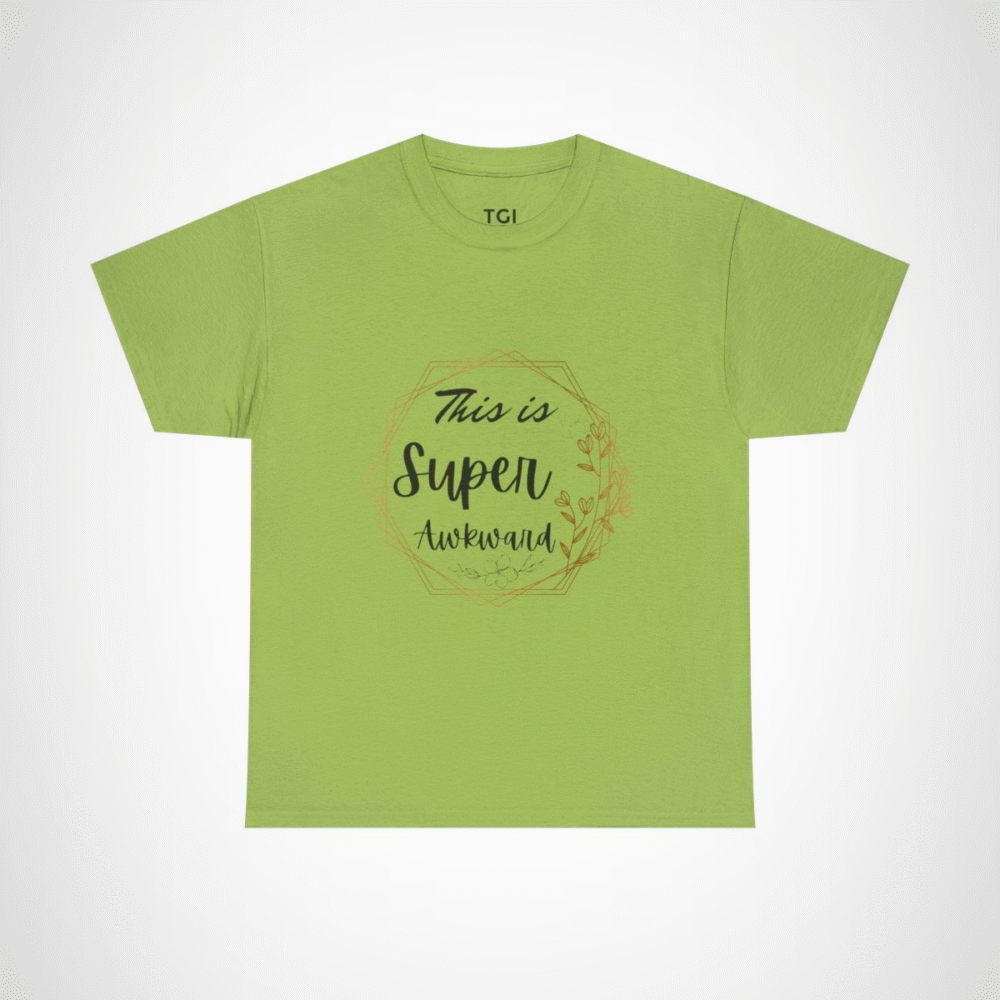 Floral frame design T-Shirt for nature enthusiasts Kiwi colour