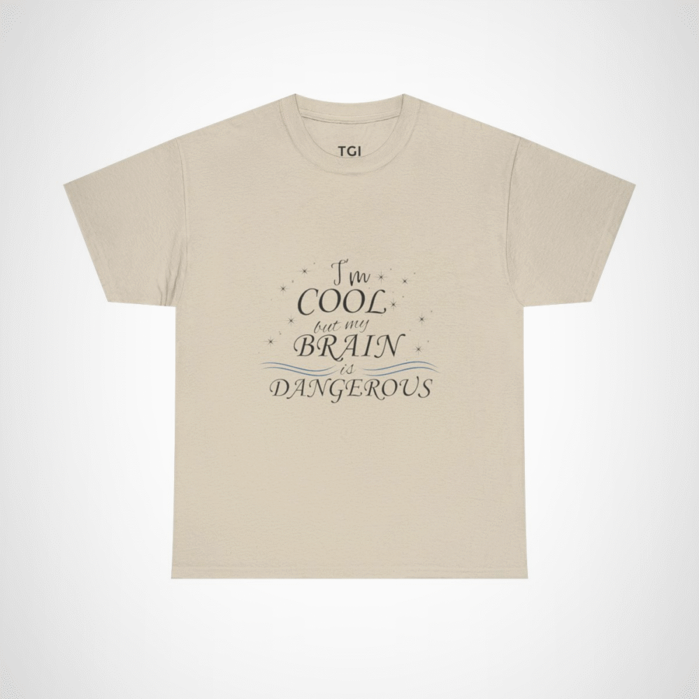 Catch Waves, Not Feelings surfing t-shirt for ocean lovers Sand colour