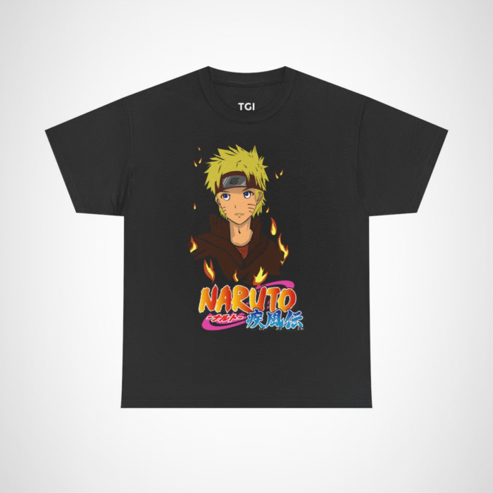 Naruto Inspired Graphic T-Shirt for Anime Fans Black colour