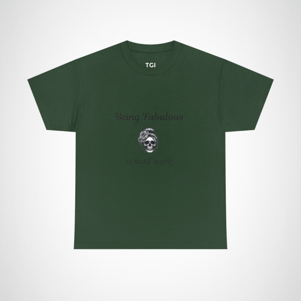 Gothic Skull and Roses Vintage T-Shirt with intricate design Forest Green colour