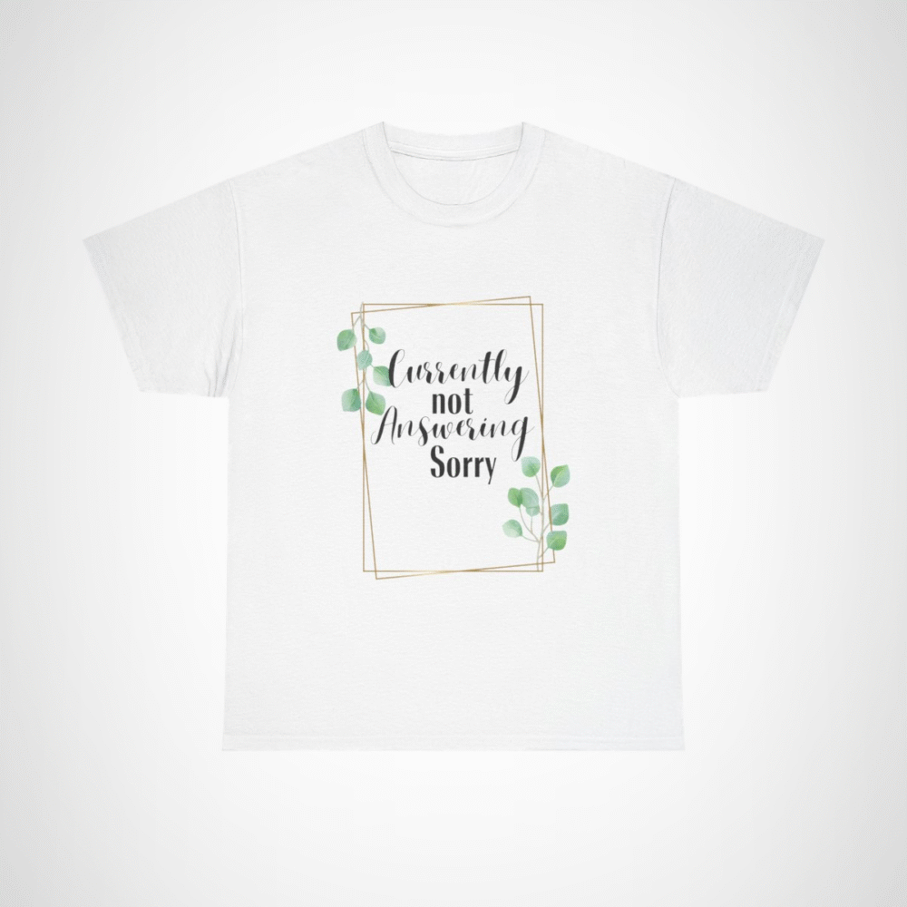 Elegant Leaf Frame T-Shirt designed for nature enthusiasts White colour