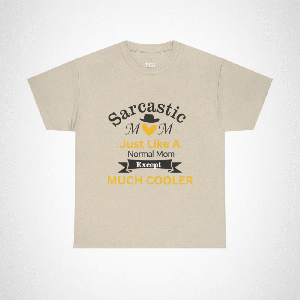 Just Like A Heart Except Much Cooler T-Shirt - playful and unique design Sand colour