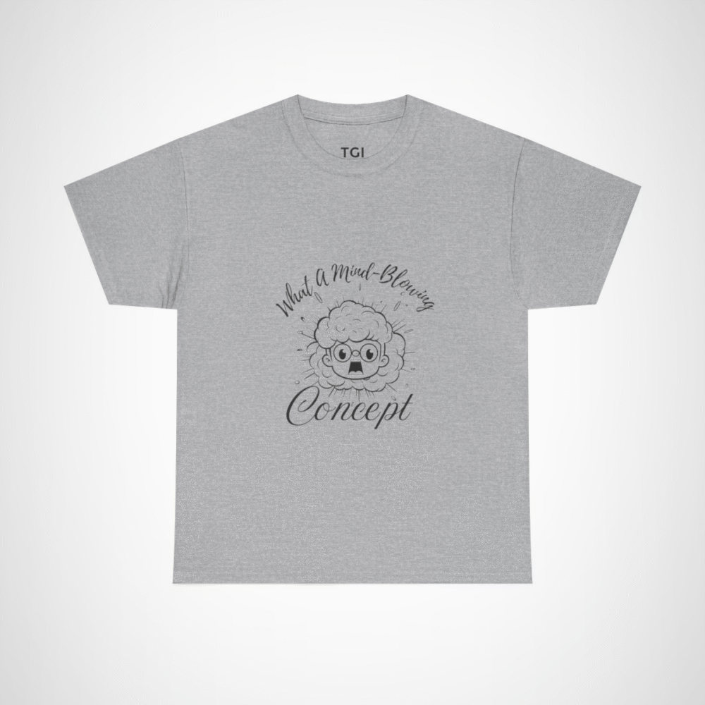 Explosive Genius Graphic Tee featuring a quirky character and vibrant design Sport Grey colour