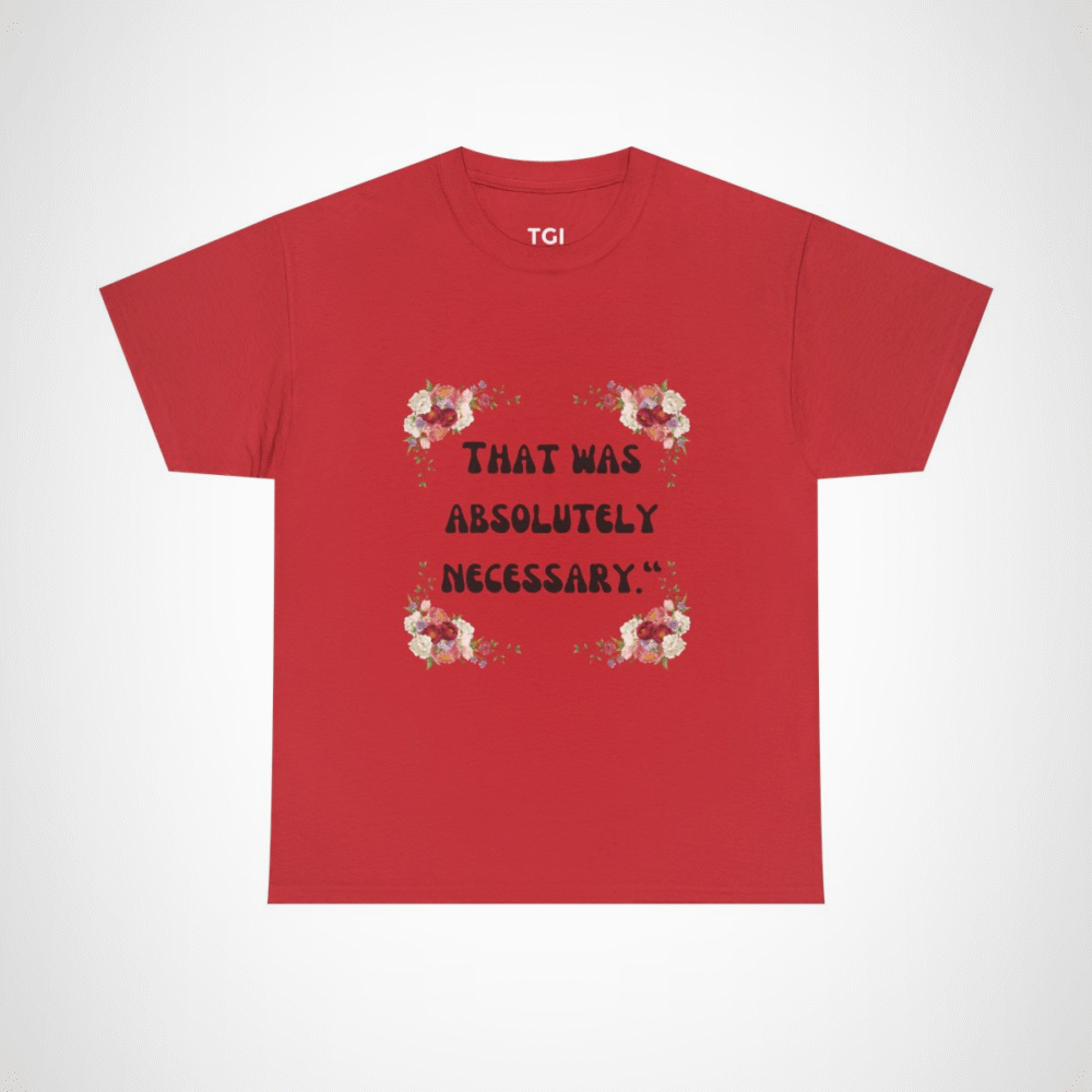 Floral Elegance T-Shirt showcasing vibrant blooms for spring fashion Red colour