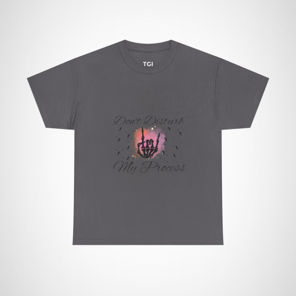 Radiant Skeleton Hand T-Shirt design on pastel background Charcoal colour