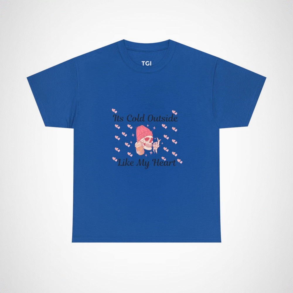 Edgy skull graphic tee with ice cream and beanie design Royal colour